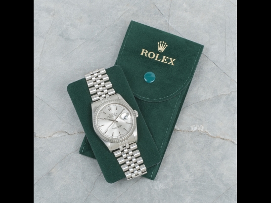 Rolex Datejust 36 Argento Jubilee Silver Lining Dial  Watch  16220